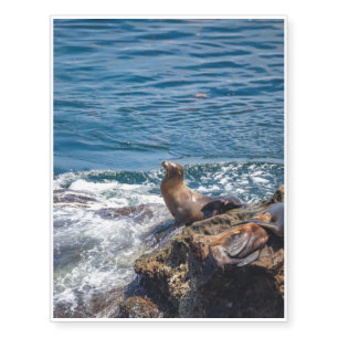 Seal Rock at La Jolla Beach in San Diego Temporary Tattoos