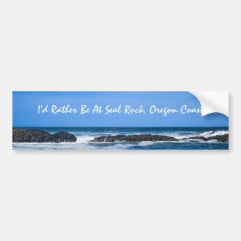 Seal Rock Oregon Coast On Pacific Ocean Bumper Sticker by PhotographyTKDesigns at Zazzle