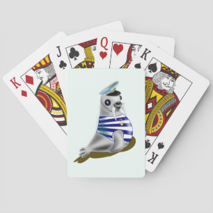 Seal Sailor Funny Playing Cards - Customizable