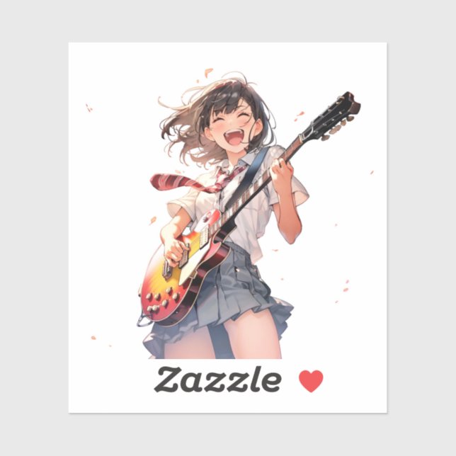 Seal seal|Guitar JK02 Sushi Daughter GenerativeAI Sticker (Sheet)