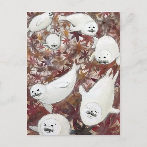Seal Season Autumn Postcard