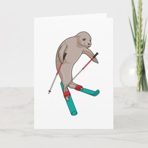 Seal Skier Ski Card