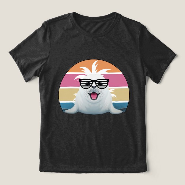 Seal Sunglasses Fun Tri-Blend Shirt (Design Front)