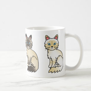 Seal Tabby And Cream Tabby Birman / Ragdoll Cats Coffee Mug