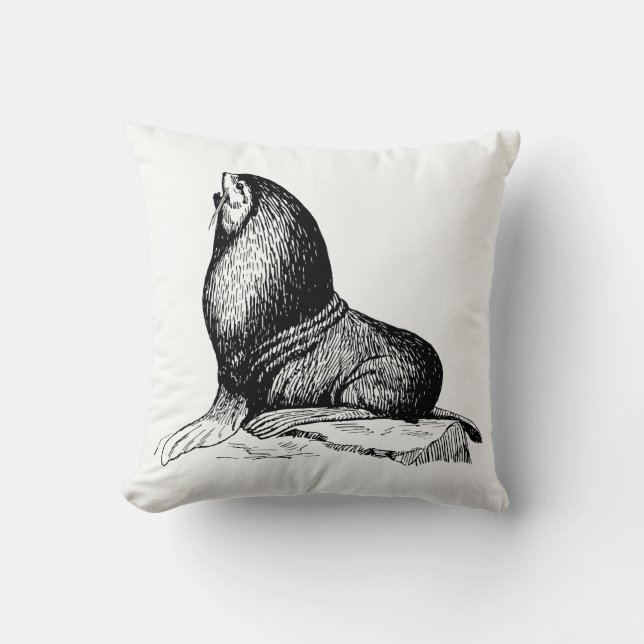 Seal Throw Pillow (Front)