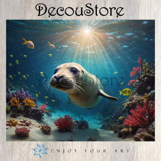 Seal Underwater Decoupage Tissue Paper