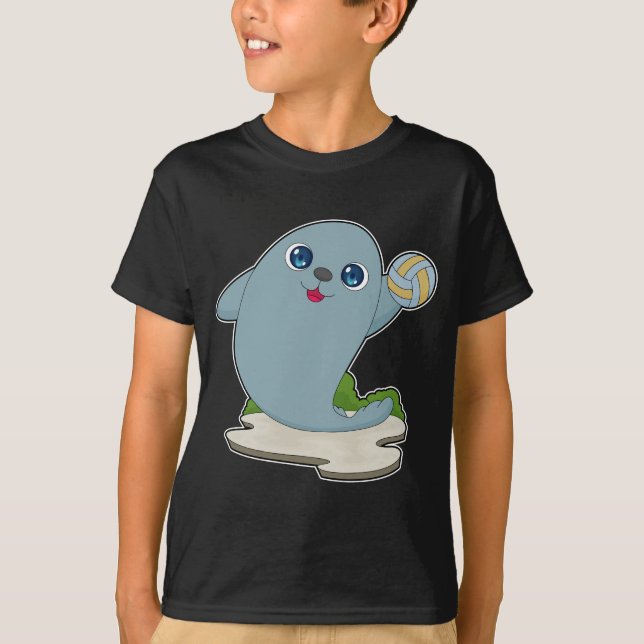 Seal Volleyball player Volleyball T-Shirt (Front)