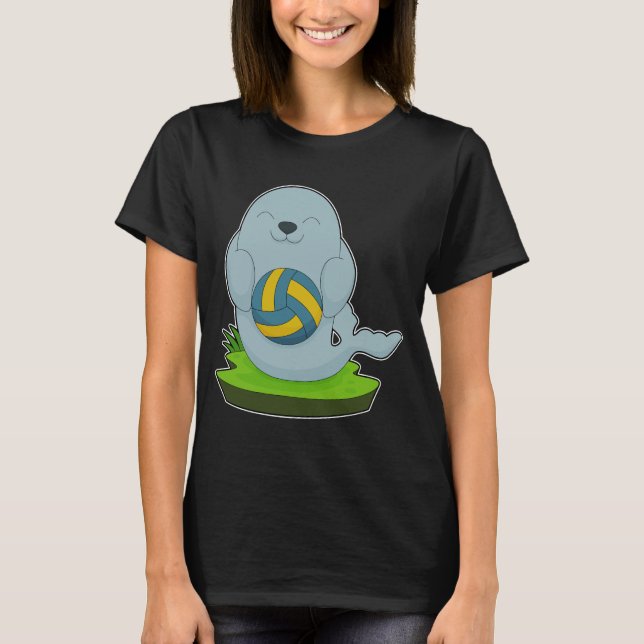 Seal Volleyball player Volleyball T-Shirt (Front)
