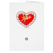Seal with Ball Vintage Valentine Bold Text Cards (Back)