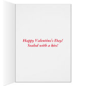 Seal with Ball Vintage Valentine Bold Text Cards (Inside (Right))
