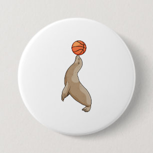 Seal with Basketball Button