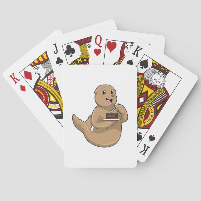 Seal with Cake Poker Cards (Back)