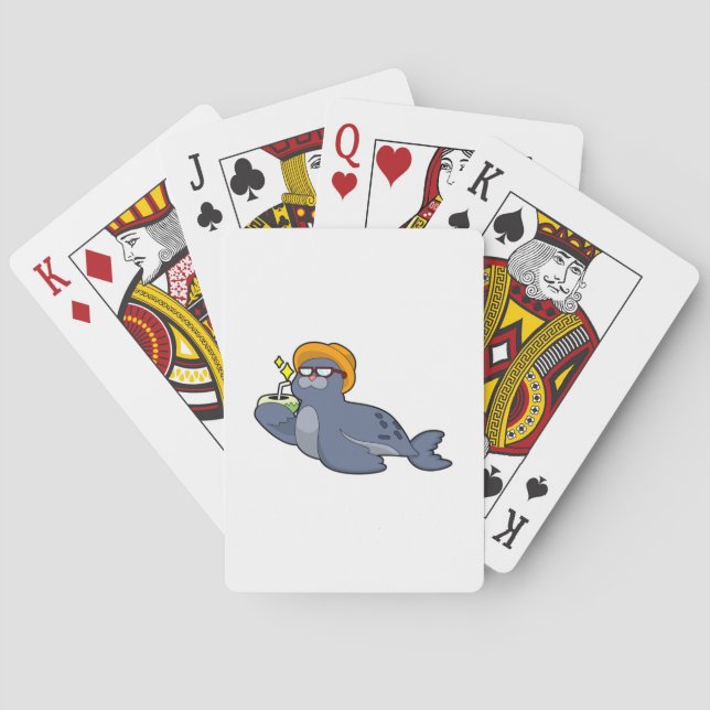 Seal with Coconut Poker Cards (Back)