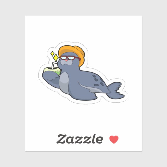 Seal with Coconut Sticker (Sheet)