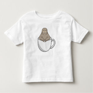 Seal with Coffee cup Toddler T-shirt
