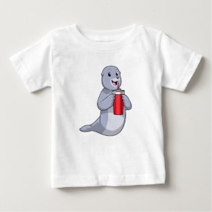 Seal with Drinking cup Baby T-Shirt