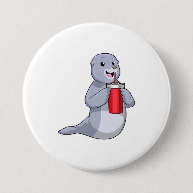 Seal with Drinking cup Button (Front)