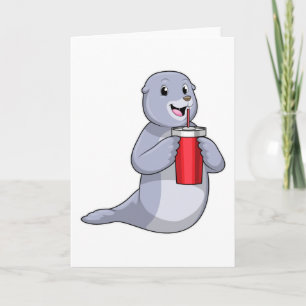 Seal with Drinking cup Card