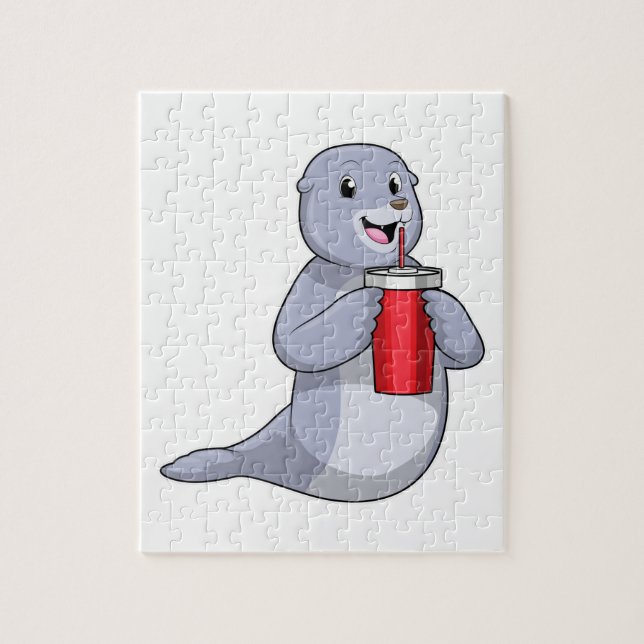 Seal with Drinking cup Jigsaw Puzzle (Vertical)