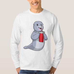 Seal with Drinking cup T-Shirt