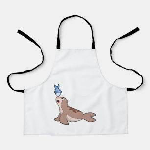 Seal with Fish (2).PNG Apron