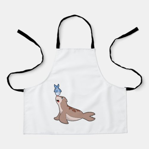 Seal with Fish 2PNG Apron