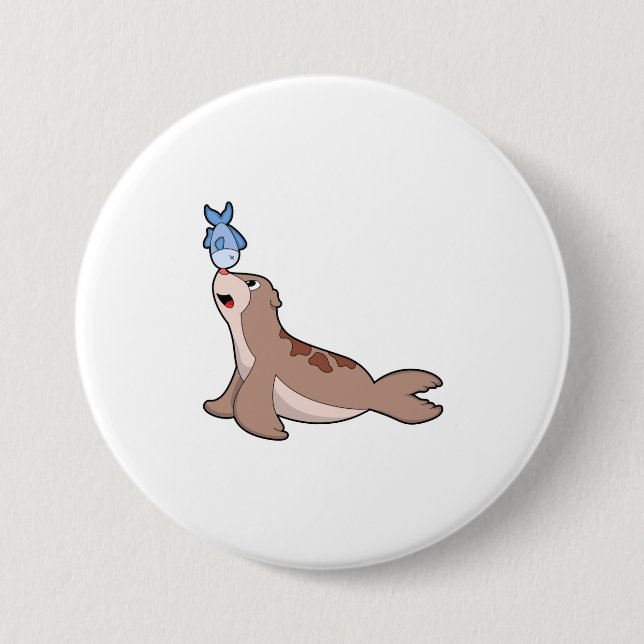 Seal with Fish (2).PNG Button (Front)