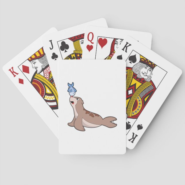 Seal with Fish (2).PNG Poker Cards (Back)