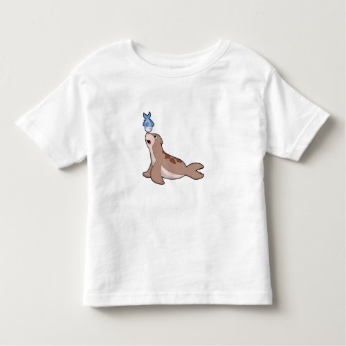 Seal with Fish 2PNG Toddler T_shirt