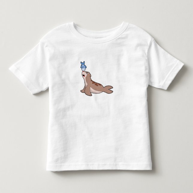 Seal with Fish (2).PNG Toddler T-shirt (Front)