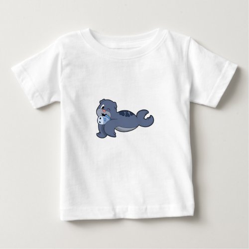 Seal with Fish 3PNG Baby T_Shirt