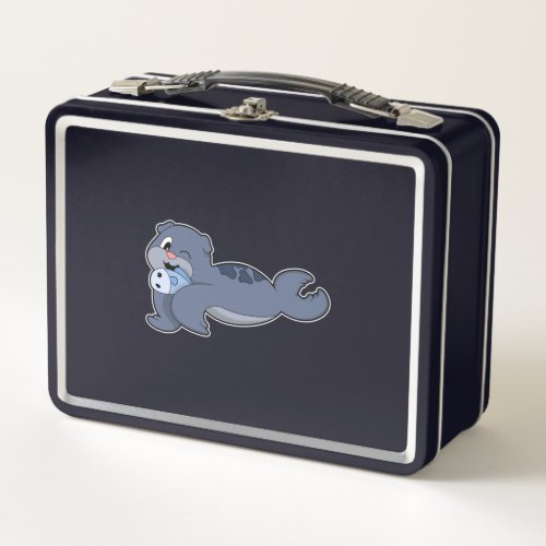 Seal with Fish 3PNG Metal Lunch Box