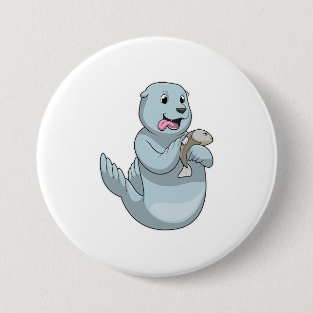 Seal with Fish Button (Front)