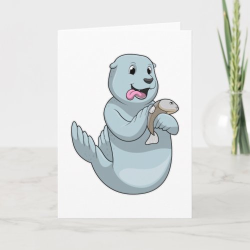 Seal with Fish Card