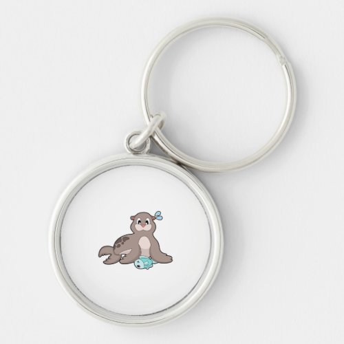 Seal with Fish Keychain