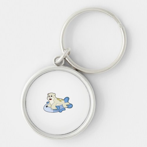 Seal with Fish Keychain