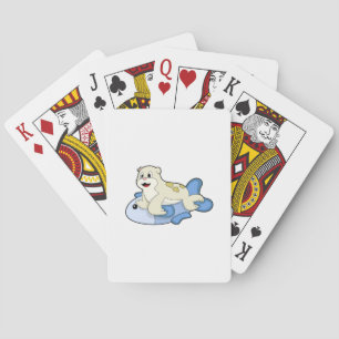 Seal with Fish Poker Cards