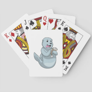 Seal with Fish Poker Cards