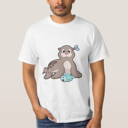 Seal with Fish T_Shirt