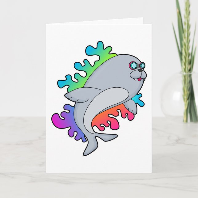 Seal with Glasses Card (Front)