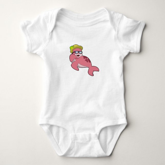 Seal with Glasses.PNG Baby Bodysuit (Front)
