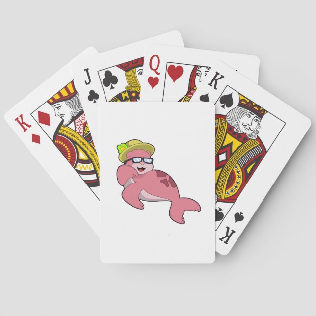 Seal with Glasses.PNG Poker Cards (Back)