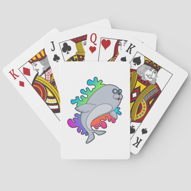 Seal with Glasses Poker Cards (Back)