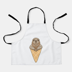 Seal with Ice cream cone Apron