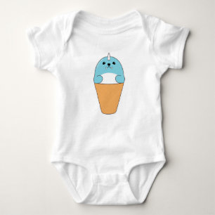 Seal with Ice cream cone Baby Bodysuit
