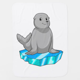 Seal with Ice floe Baby Blanket