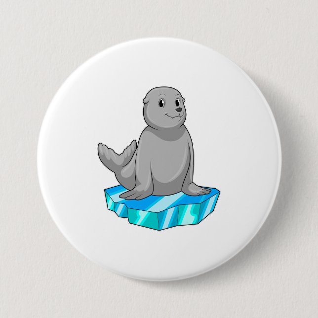 Seal with Ice floe Button (Front)