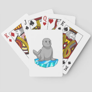 Seal with Ice floe Poker Cards
