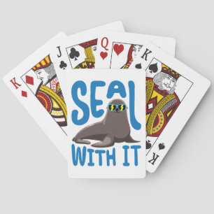 Seal With It Cool Seal with Sunglasses Poker Cards