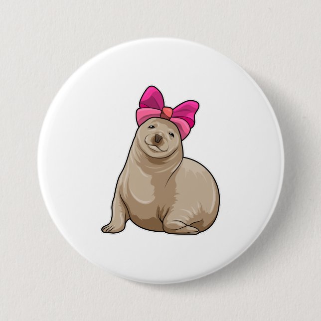 Seal with Ribbon Button (Front)